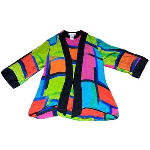 Vintage Colorful Geometric Kimono